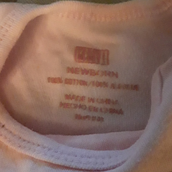 NEWBORN,  FADED GLORY  PINK ONESIE. - Picture 3 of 4